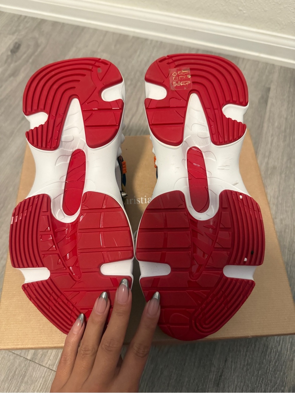 Christian Louboutin women’s Chunky Multicolor Logo Sneakers - Picture 4 of 4
